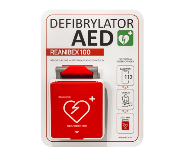 Tablica ścienna do defibrylatora AED Reanibex 100